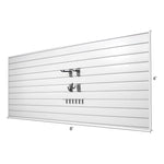 Proslat 8' x 4' PVC Slatwall Mini Bundle (Charcoal)-33007K-Garage Giant 