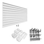 Proslat Ultimate Slatwall Wall Storage Bundle (White)-33009K-Garage Giant 