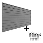 Proslat 8' x 4' PVC Slatwall Mini Bundle (Light Gray)-33011K-Garage Giant 