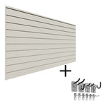 Proslat 8' x 4' PVC Slatwall Mini Bundle (Sandstone)-33014K-Garage Giant 