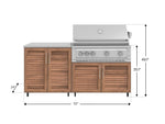 NewAge Outdoor Kitchens Stainless Steel 4-Piece Cabinet Set with Caster and 2 Door, Grill Cabinet, Platinum Grill, Countertop-72545-Garage Giant 