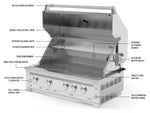 NewAge Outdoor Kitchens Outdoor Grill Island Stainless-Steel 5-Piece Cabinet Set with Sink, 3 Drawer, Grill Cabinet, Platinum Grill and Stainless Steel Countertop - (Natural Gas) 