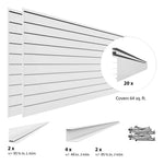 Proslat Ultimate Slatwall Wall Storage Bundle (Light Gray)-33709K-Garage Giant 