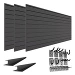 Proslat PVC Standard Slatwall Bundle - Charcoal-33725K-Garage Giant 