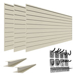 Proslat PVC Standard Slatwall Bundle - Sandstone-33735K-Garage Giant 