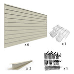 Proslat PVC The Upgrade Slatwall Bundle - Sandstone-33736K-Garage Giant 