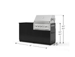 NewAge Outdoor Kitchens Aluminum 4-Piece Cabinet Set with Base, Grill Cabinet, Platinum Grill, and Countertop-73450-Garage Giant 