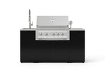 NewAge Outdoor Kitchens Outdoor Grill Island Aluminum 5-Piece Cabinet Set with Sink, 1 Door, Grill Cabinet, Platinum Grill and Stainless Steel Countertop 