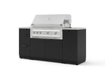 NewAge Outdoor Kitchens Outdoor Grill Island Stainless-Steel 6-Piece Cabinet Set with 1 Door, 3 Drawer, Grill Cabinet, Platinum Grill and Countertops | 79728 
