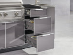NewAge Outdoor Kitchens Outdoor Grill Island Aluminum 5-Piece Cabinet Set with Sink, 3 Drawer, Grill Cabinet, Performance Grill and Stainless Steel Countertop - (Natural Gas) 