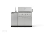 NewAge Outdoor Kitchens Outdoor Grill Island Stainless-Steel 3-Piece Cabinet Set with Sink, Grill Cabinet and Platinum Grill-73963-Garage Giant 