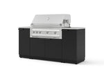 NewAge Outdoor Kitchens Outdoor Grill Island Stainless-Steel 6-Piece Cabinet Set with 1 Door, Grill Cabinet, Platinum Grill and Countertops | 70631 