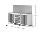 NewAge Garage Cabinets Bold XL Series 4PC Garage Cabinetry Set, 20-24 Gauge Steel, Fully Welded, 72" W x 18" D x 58.5" H-64589-Garage Giant 