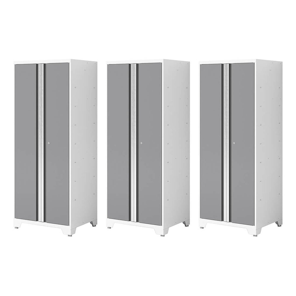 NewAge Garage Cabinets Bold XL Platinum 30-Inch Multi-Use Locker (3-Pack)-35000-3-Garage Giant