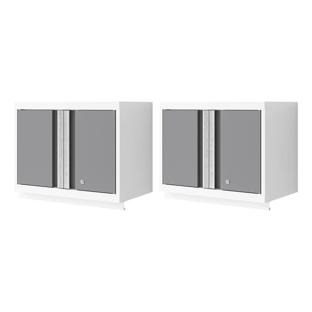 NewAge Garage Cabinets Bold XL Platinum 24-Inch Wall Cabinet (2-Pack)-35002-2-Garage Giant