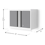 NewAge Garage Cabinets Bold XL Platinum 24-Inch Wall Cabinet (3-Pack)-35002-3-Garage Giant 