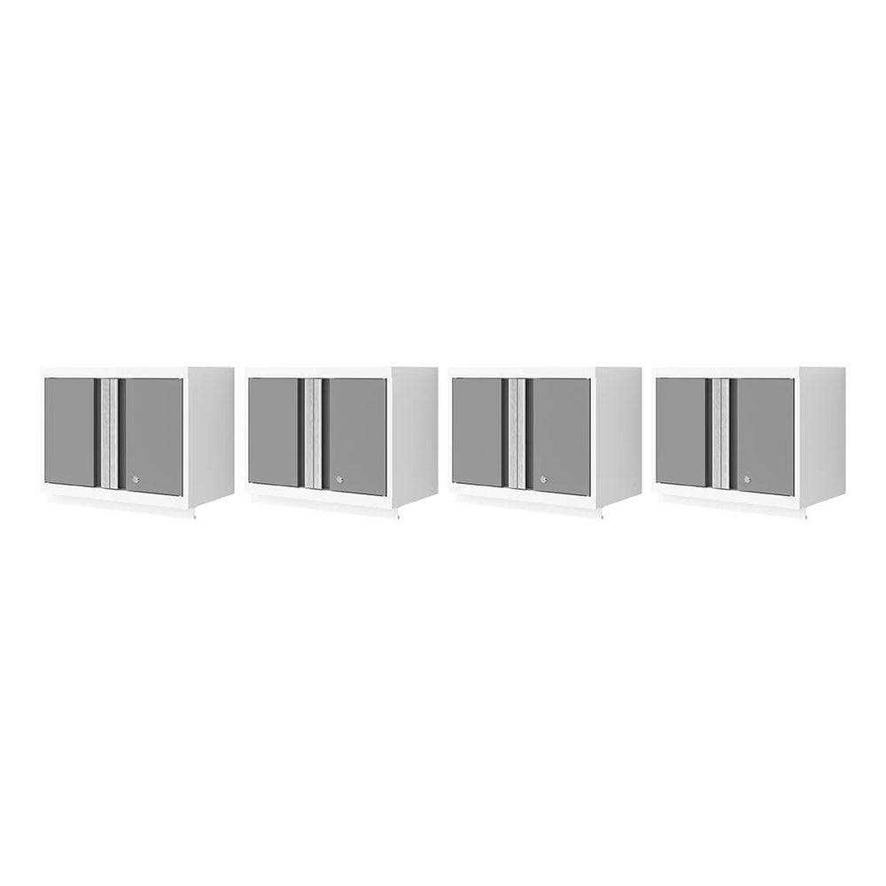 NewAge Garage Cabinets Bold XL Platinum 24-Inch Wall Cabinet (4-Pack)-35002-4-Garage Giant
