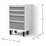 NewAge Garage Cabinets Bold XL Platinum Rolling Tool Drawer Cabinet-35022-Garage Giant 