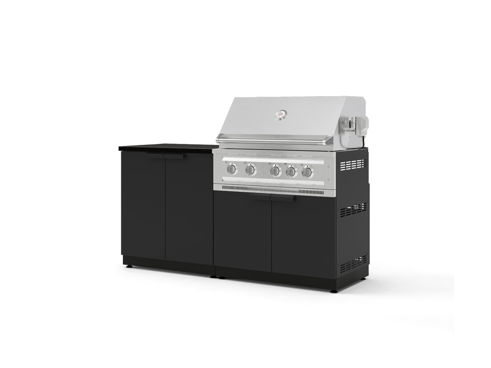 NewAge Outdoor Kitchens Stainless-Steel 4-Piece Cabinet Set with Base, Grill Cabinet, Platinum Grill, and Countertop-73466-Garage Giant