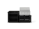 NewAge Outdoor Kitchens Stainless-Steel 4-Piece Cabinet Set with Base, Grill Cabinet, Performance Grill, and Countertop-73459-Garage Giant 