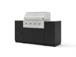 NewAge Outdoor Kitchens Outdoor Grill Island Stainless-Steel 6-Piece Cabinet Set with 1 Door, 3 Drawer, Grill Cabinet, Performance Grill and Dekton in Aeris Countertops - (Liquid Propane) | Garage Giant 