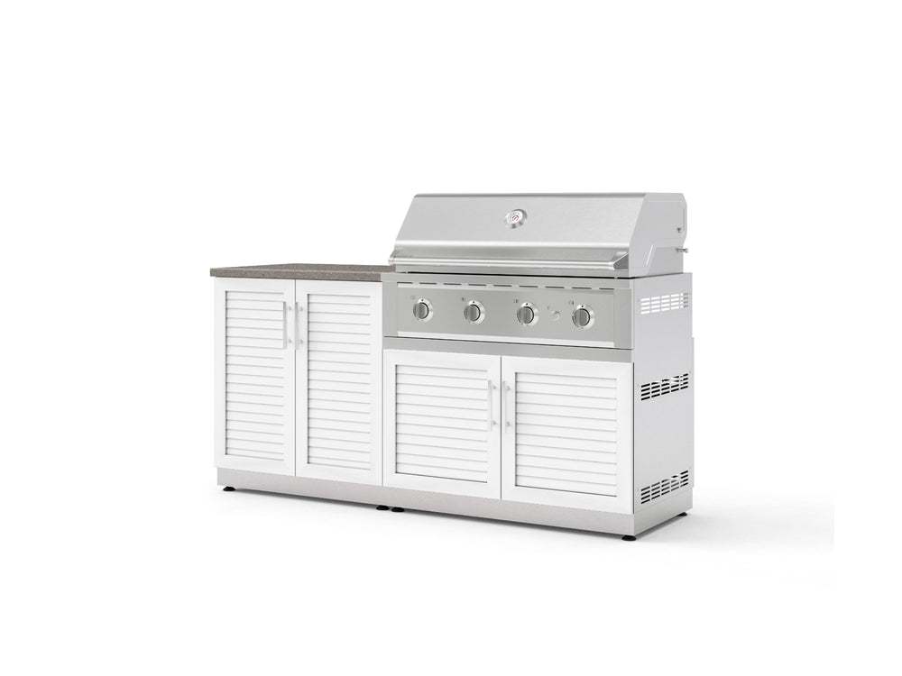 NewAge Outdoor Kitchens Stainless-Steel 4-Piece Cabinet Set with Base, Grill Cabinet, Performance Grill, and Countertop-73556-Garage Giant