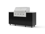 NewAge Outdoor Kitchens Outdoor Grill Island Aluminum 6-Piece Cabinet Set with Casters 1 Door, 3 Drawer, Grill Cabinet, Performance Grill, Countertops | 74237 