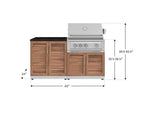 NewAge Outdoor Kitchens Stainless Steel 4-Piece Cabinet Set with 2 Door, Grill Cabinet, Platinum Grill, and Countertop-71784-Garage Giant 