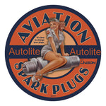 PERGL Aviation Spark Plugs 36-Inch Metal Sign-36-MS-ASP-Garage Giant 