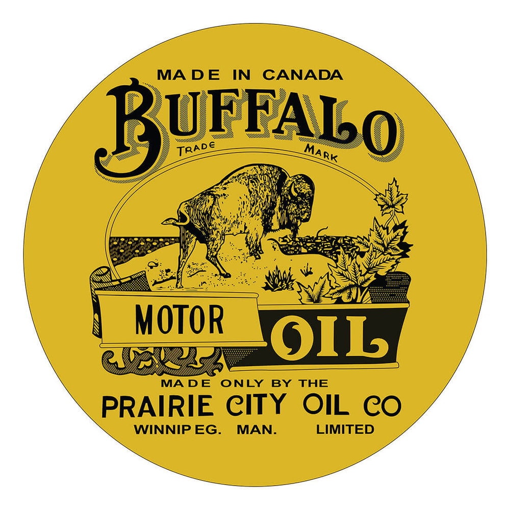 PERGL Buffalo Motor Oil 36-Inch Metal Sign-36-MS-BMO-Garage Giant