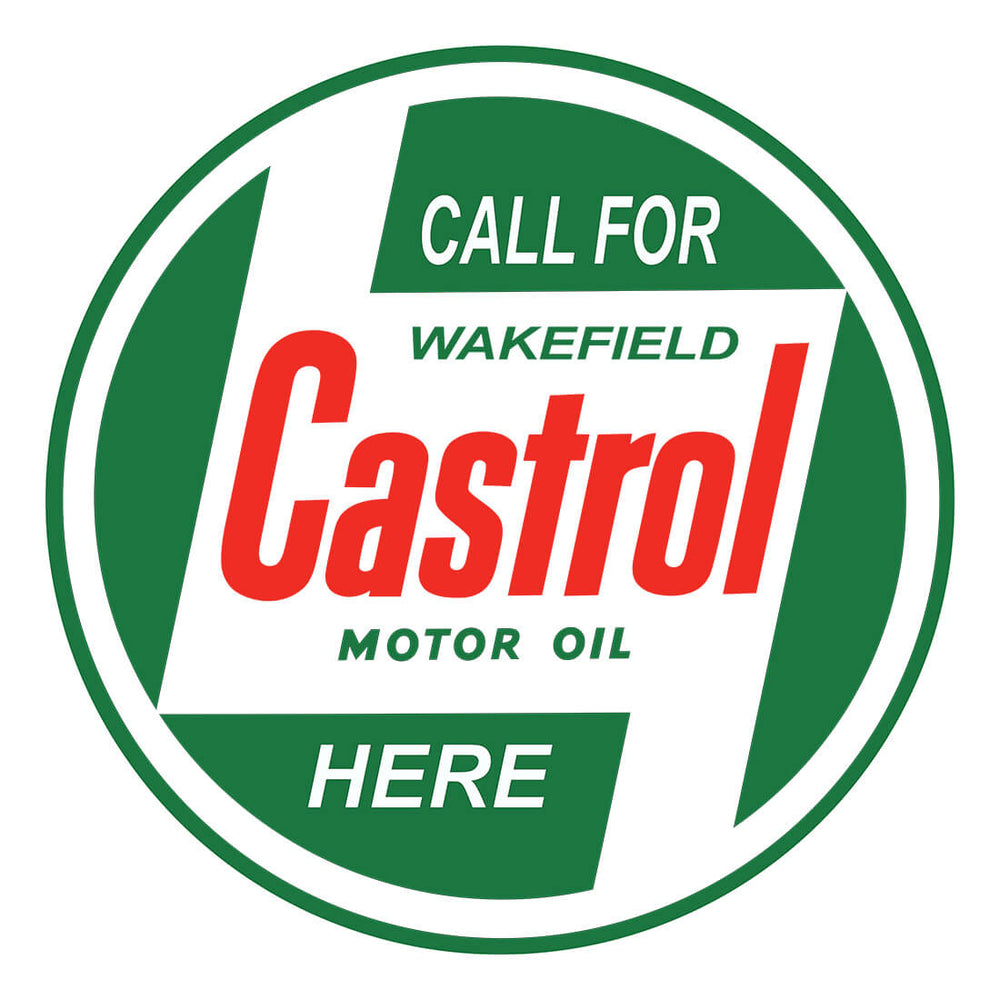 PERGL Castrol Motor Oil 36-Inch Metal Sign-36-MS-CAS-Garage Giant