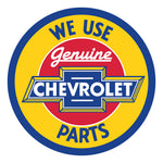 PERGL We Use Genuine Chevrolet Parts 36-Inch Metal Sign-36-MS-CHE-Garage Giant 