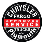PERGL Chrysler Plymouth Approved Service 36-Inch Metal Sign-36-MS-CHR-Garage Giant 