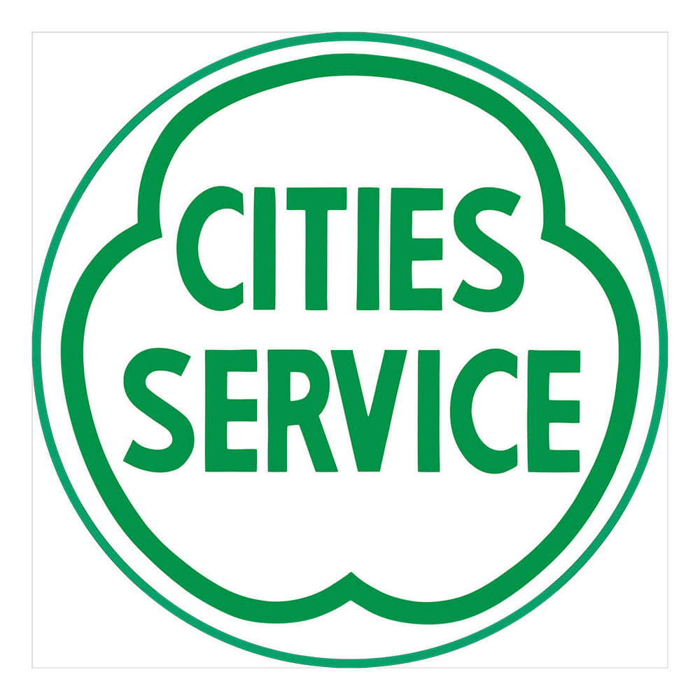 PERGL Cities Services 36-Inch Metal Sign-36-MS-CS-Garage Giant