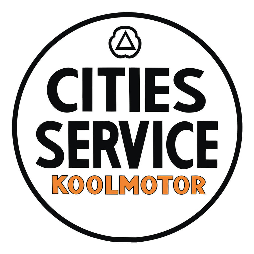 PERGL Cities Services Koolmotor 36-Inch Metal Sign-36-MS-CSK-Garage Giant