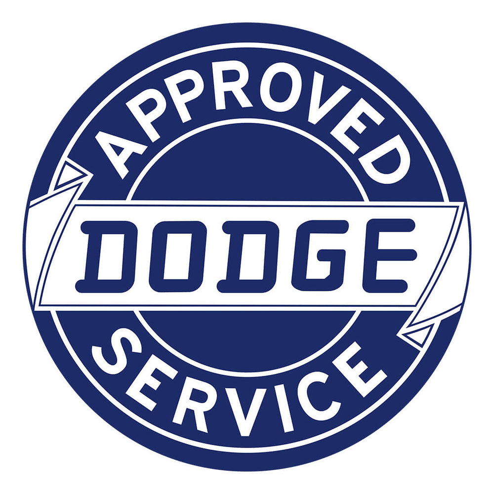 PERGL Dodge Approved Service 36-Inch Metal Sign-36-MS-DOD-Garage Giant