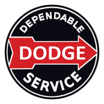 PERGL Dodge Dependable Service 36-Inch Metal Sign-36-MS-DODG-Garage Giant 