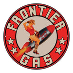 PERGL Frontier Gas 36-Inch Metal Sign-36-MS-FG-Garage Giant 