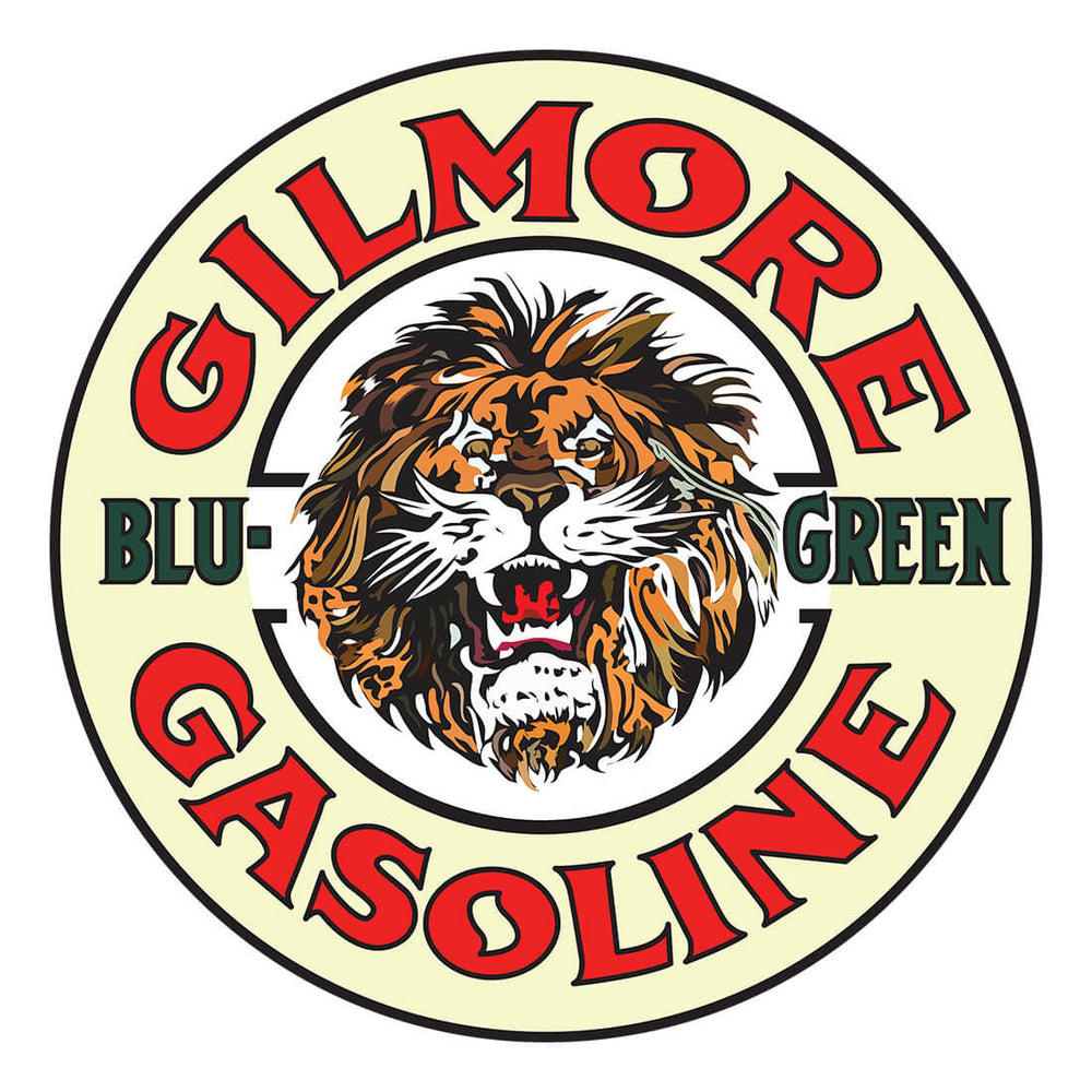 PERGL Gilmore Gasoline 36-Inch Metal Sign-36-MS-GG-Garage Giant