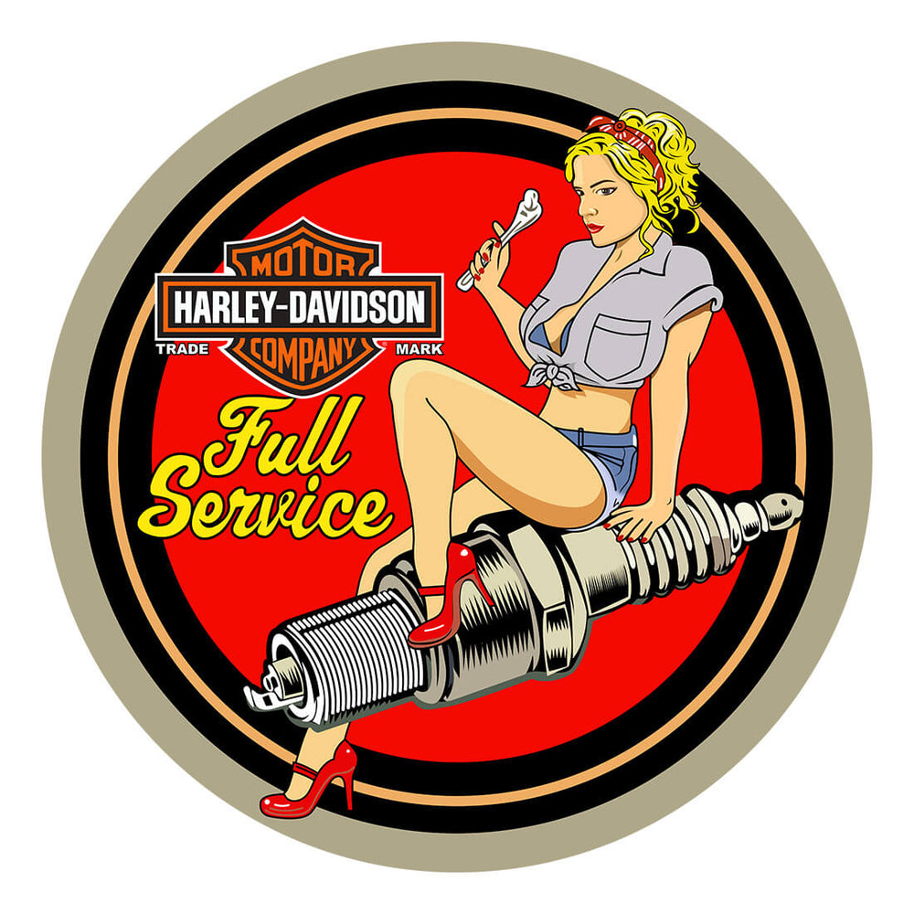 PERGL Harley Davidson Motor Company Motorcycles 36-Inch Metal Sign-36-MS-HDFS-Garage Giant