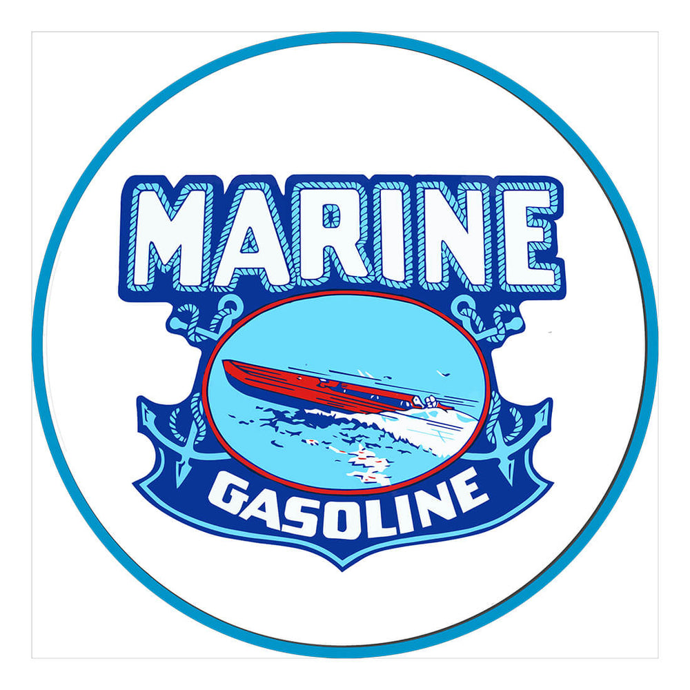 PERGL Marine Gasoline 36-Inch Metal Sign-36-MS-MAG-Garage Giant