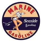 PERGL Marine Seaside Gasoline 36-Inch Metal Sign-36-MS-MAR-Garage Giant 