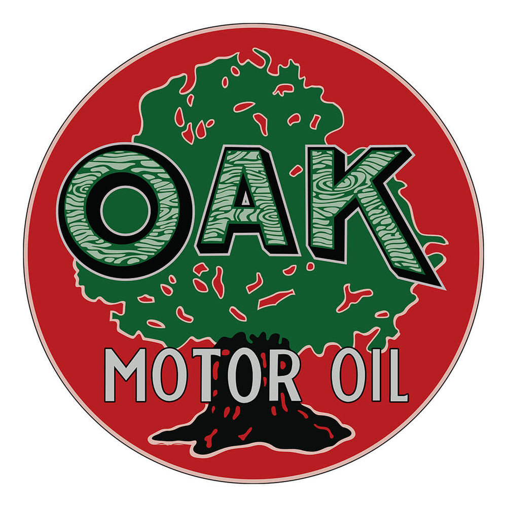 PERGL Oak Motor Oil 36-Inch Metal Sign-36-MS-OAK-Garage Giant