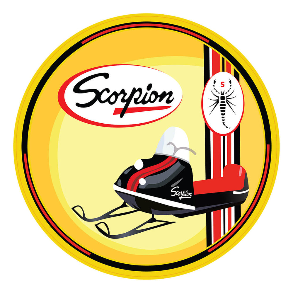 PERGL Scorpion Snowmobiles 36-Inch Metal Sign-36-MS-SCOR-Garage Giant