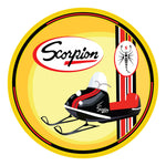 PERGL Scorpion Snowmobiles 36-Inch Metal Sign-36-MS-SCOR-Garage Giant 
