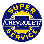 PERGL Super Chevrolet Service 36-Inch Metal Sign-36-MS-SCS-Garage Giant 
