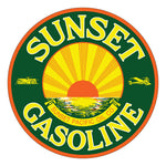 PERGL Sunset Gasoline 36-Inch Metal Sign-36-MS-SUN-Garage Giant 