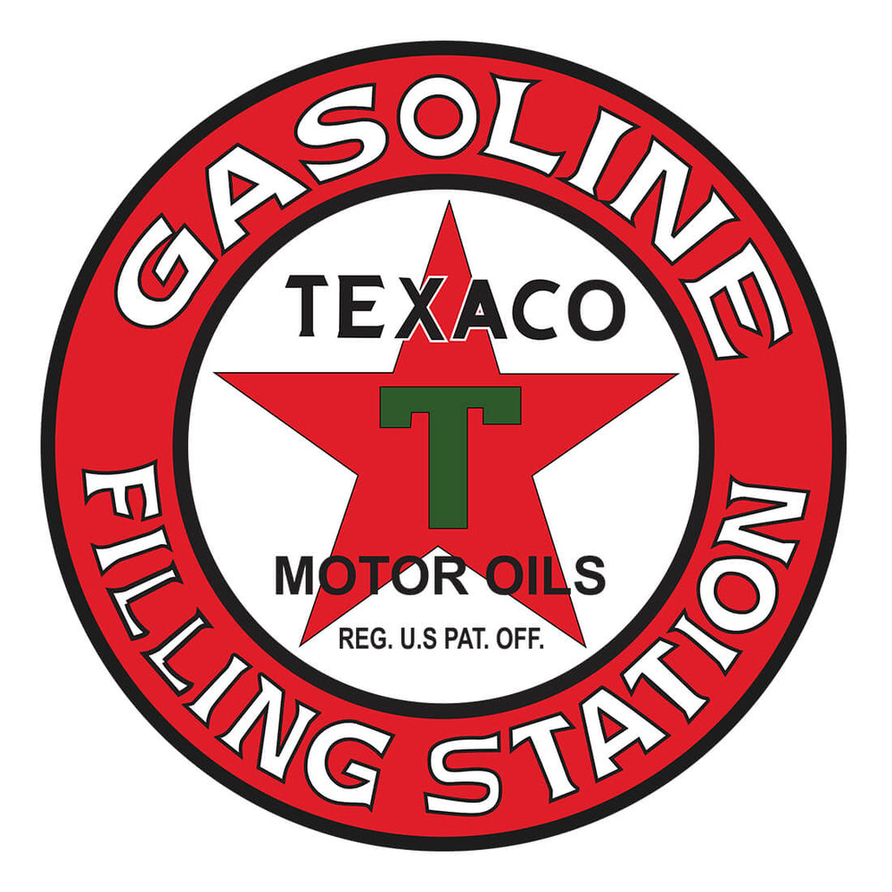 PERGL Texaco Motor Oils 36-Inch Metal Sign-36-MS-TMO-Garage Giant