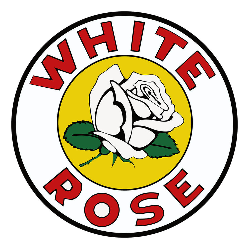 PERGL White Rose 36-Inch Metal Sign-36-MS-WROS-Garage Giant