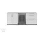 NewAge Outdoor Kitchens Stainless Steel 3-Piece Cabinet Set with 3-Drawer, 2-Door Cabinet and Glass Door Fridge-71539-Garage Giant 